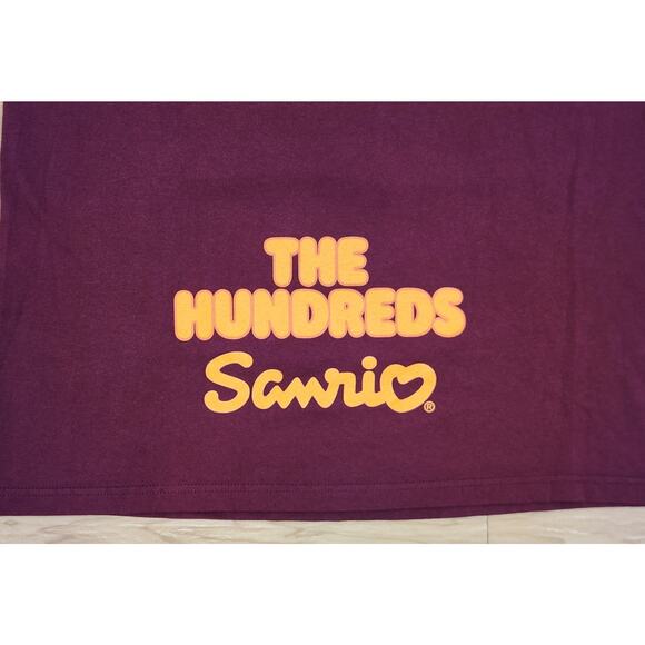 The Hundreds x Sanrio Keroppi Tee T-Shirt Maroon Burgundy Sz XL Short Sleeve - Picture 4 of 8